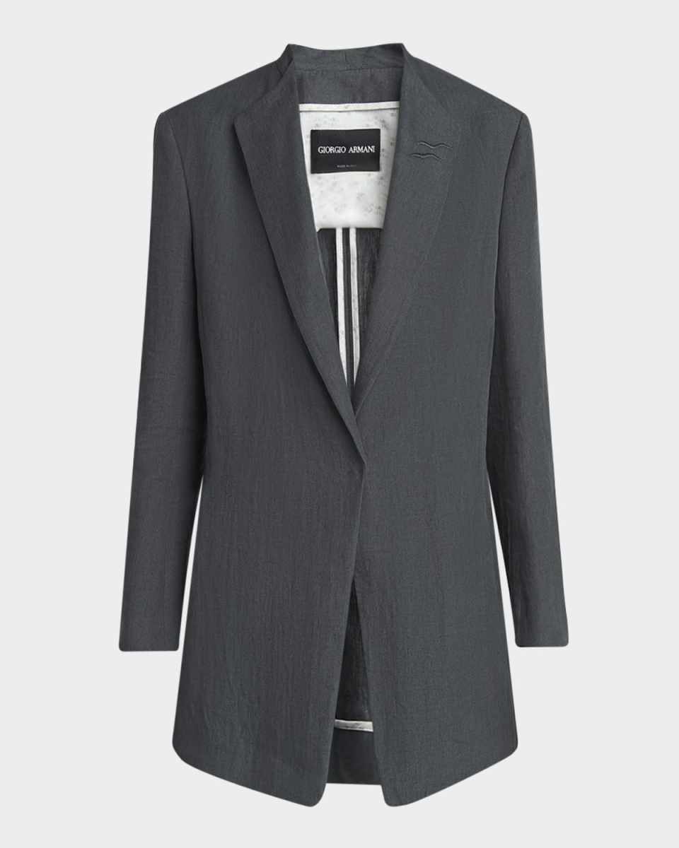 Linen Single-Breasted Blazer